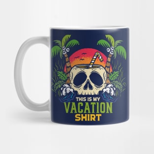 This Is My Vacation Shirt // Fun Skull Island Illustration Mug